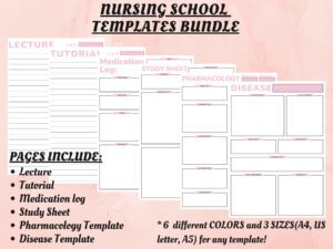 Nursing Pharmacology School Templates BUNDLE