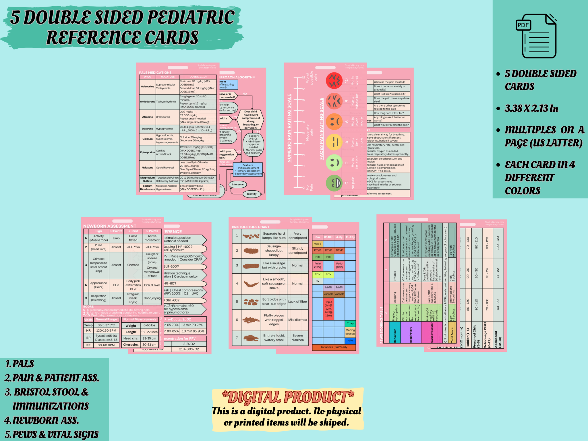 pediatric-badge-cards-bundle-study-in-nursing