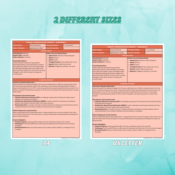 Therapy Session Notes Examples - Image 5