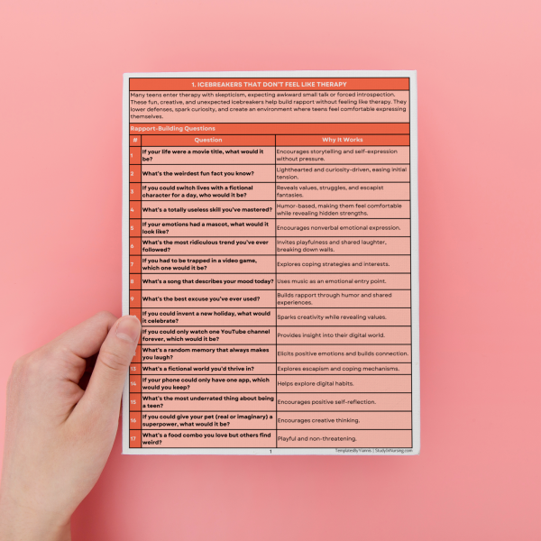 Teen Therapy Questions & Activities - Image 6