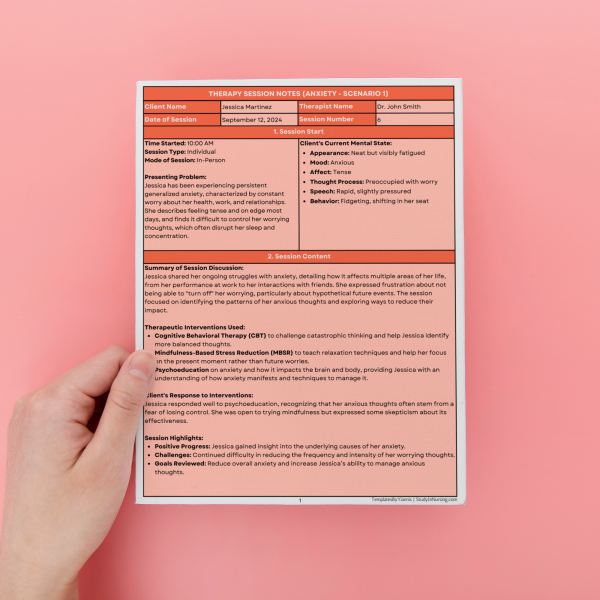 Therapy Session Notes Examples - Image 6