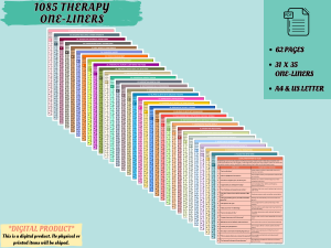 1085 Therapy One Liners Guidebook