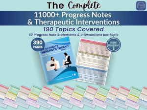 11000 Therapy Progress Notes & Interventions