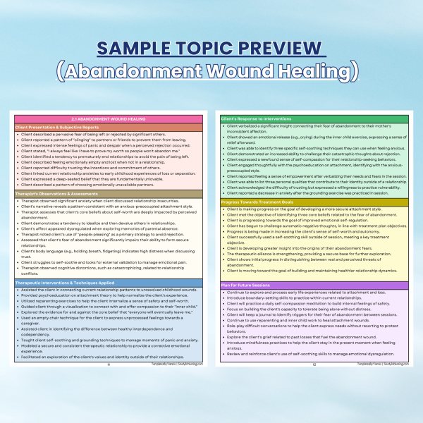 11000 Therapy Progress Notes & Interventions - Image 5