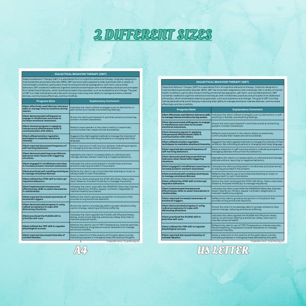 mental health therapy progress notes pdf 2 sizes