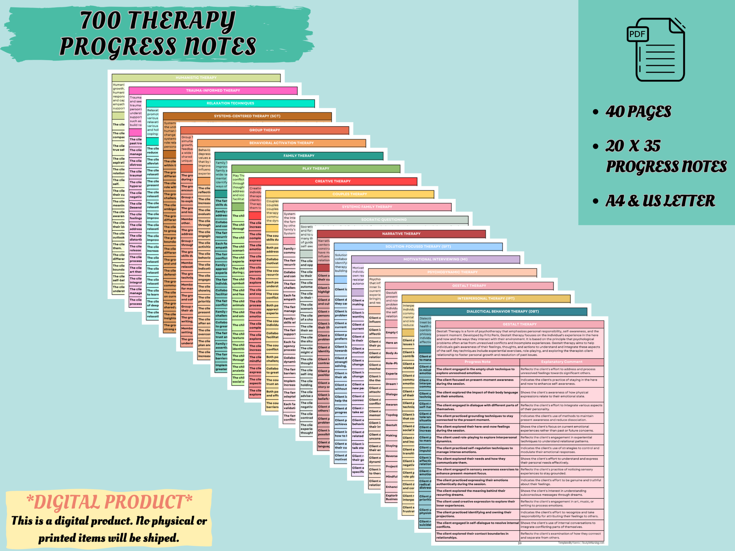 mental health therapy-progress notes pdf