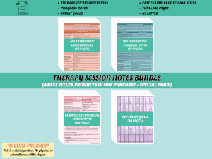 Therapy Session Notes Bundle